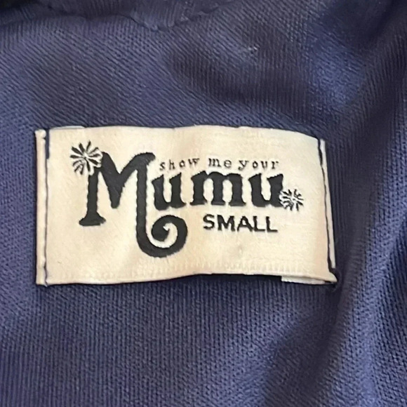 Show Me Your MuMu | Kendall maxi dress Rich Navy Women’s size S sleeveless slit - Picture 7 of 10